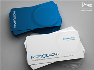 Business Card Design by DesignsTRIBE for Frick Solutions | Design: #801978