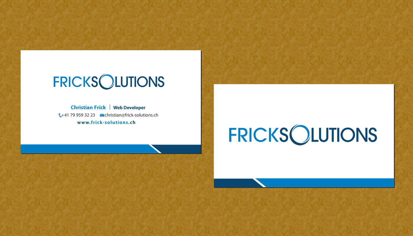 Diseño de Tarjeta de Presentación por Sbss para Frick Solutions | Diseño #792500