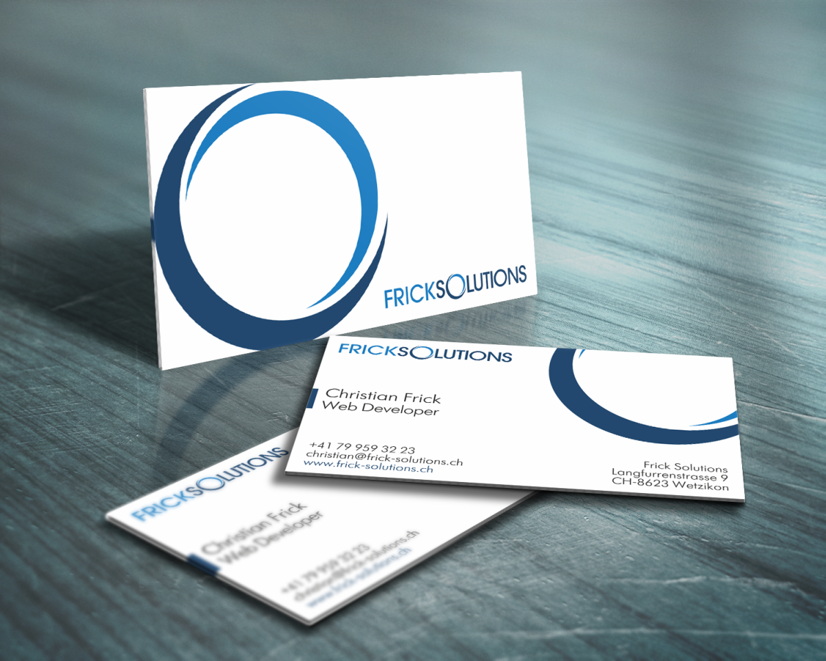Business Card Design by HYPdesign for Frick Solutions | Design #791696