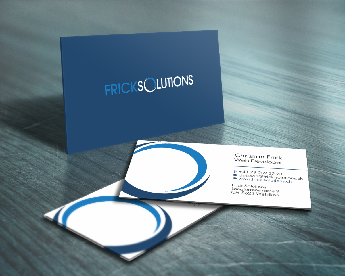 Business Card Design by HYPdesign for Frick Solutions | Design #791766
