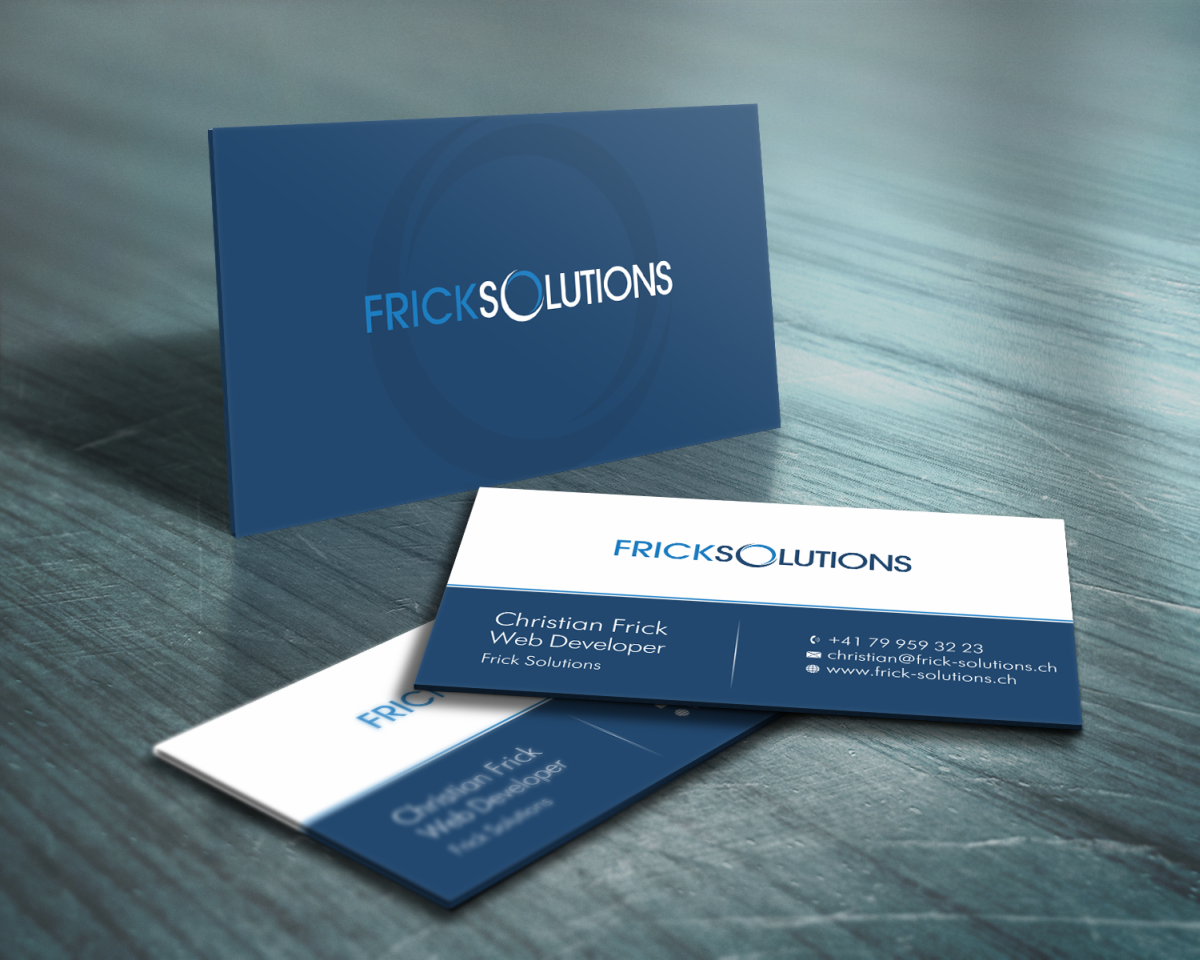 Business Card Design by HYPdesign for Frick Solutions | Design #791770