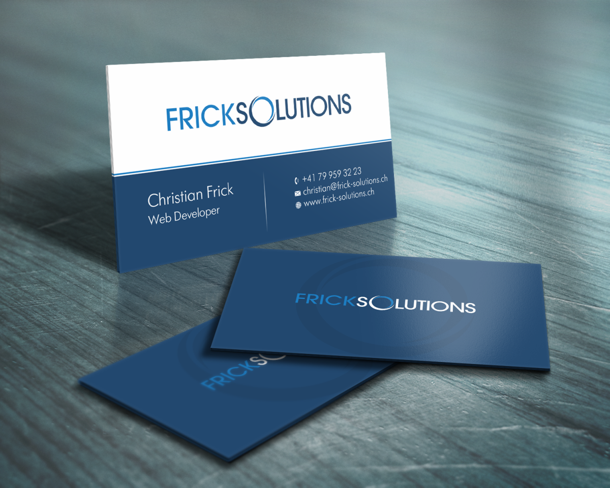 Business Card Design by HYPdesign for Frick Solutions | Design #808588