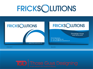 Business Card Design by Those Guys Designing for Frick Solutions | Design: #805079