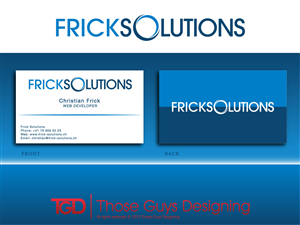 Business Card Design by Those Guys Designing for Frick Solutions | Design: #806313
