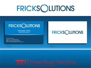 Business Card Design by Those Guys Designing for Frick Solutions | Design: #806538