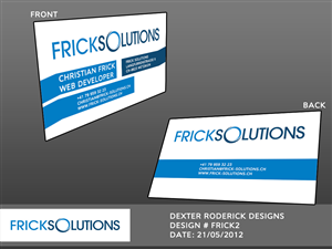 Business Card Design by DexterRoderick for Frick Solutions | Design: #792805