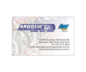 Business Card Design by SK for Andrew's Motorcycle Products | Design: #3245692