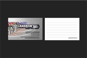 Business Card Design by inspirodesign for Andrew's Motorcycle Products | Design: #3251303