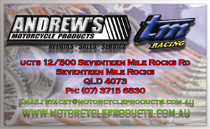 Business Card Design by p3nf01ds for Andrew's Motorcycle Products | Design: #3242683