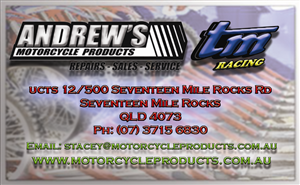 Business Card Design by p3nf01ds for Andrew's Motorcycle Products | Design: #3242699