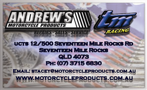 Business Card Design by p3nf01ds for Andrew's Motorcycle Products | Design: #3246199