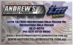 Business Card Design by p3nf01ds for Andrew's Motorcycle Products | Design: #3246312