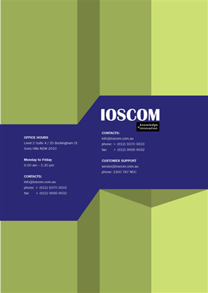 Diseño de Brochure por ganz abecia para IOSCOM P/L | Diseño: #821497