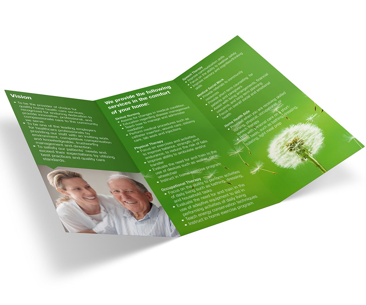 Broschüren-Design von noworries. für Trio Home Health Care of San Diego, Inc. | Design #3277233