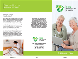 Brochure Design by PAS-CREATIVE for Trio Home Health Care of San Diego, Inc. | Design: #3302519