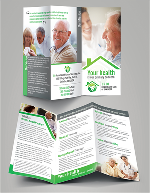 Brochure Design by creationz2011 for Trio Home Health Care of San Diego, Inc. | Design: #3305305