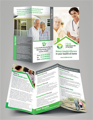 Brochure Design by creationz2011 for Trio Home Health Care of San Diego, Inc. | Design: #3439777