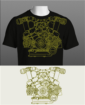 T-shirt Design by Aaron B. for GEARHEAD THREADS | Design: #3327114