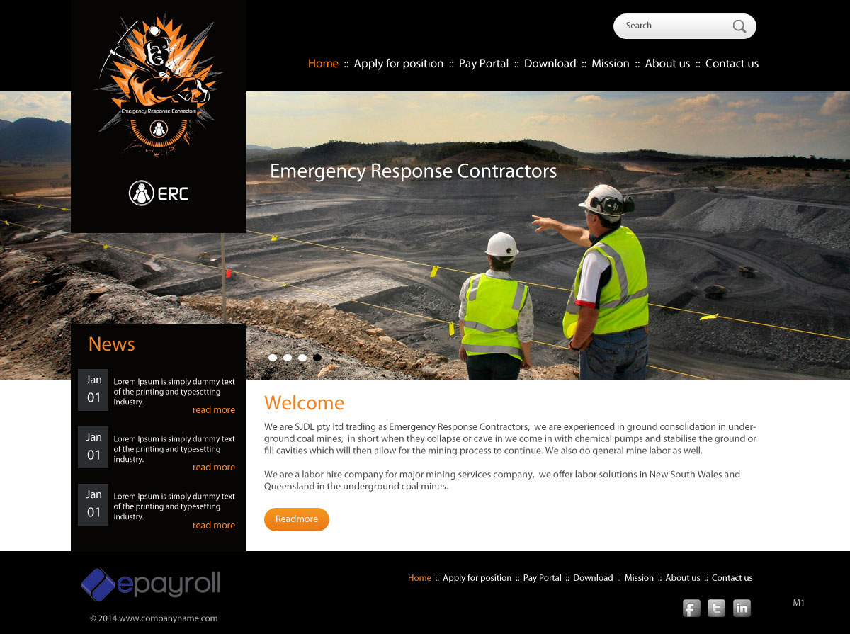 Web Design by pb for Emergency Response Contractors | Design #3254917