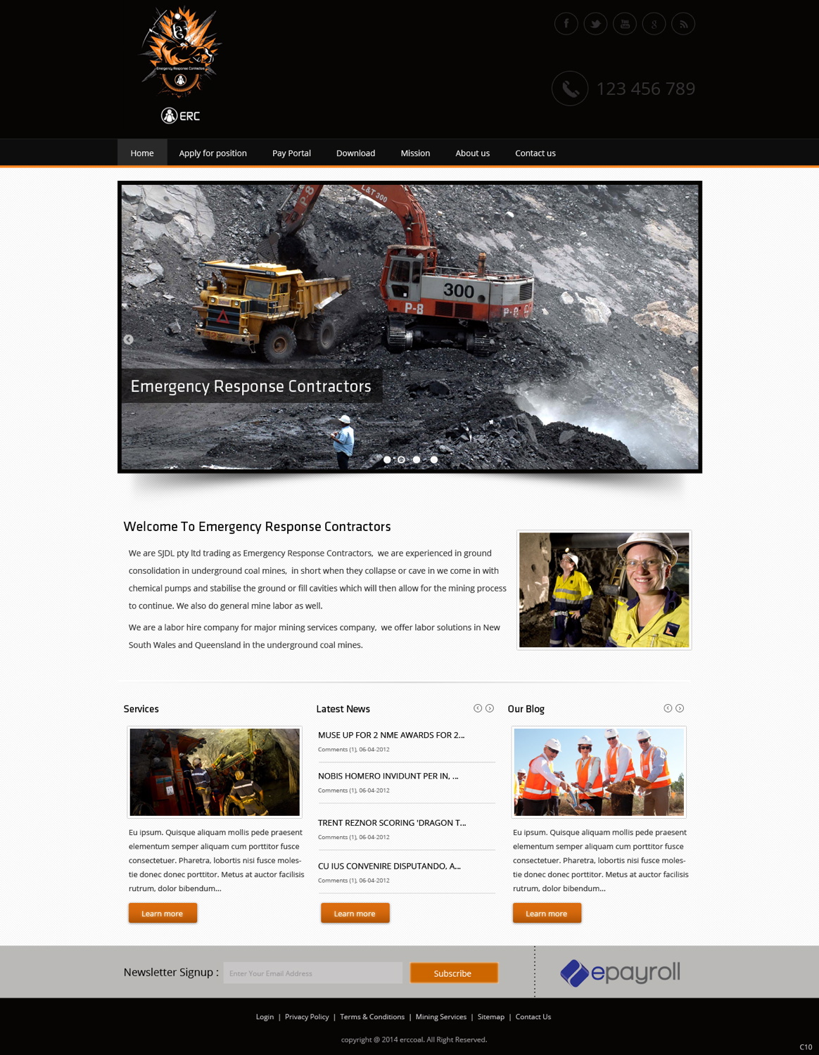 Web Design by pb for Emergency Response Contractors | Design #3254927
