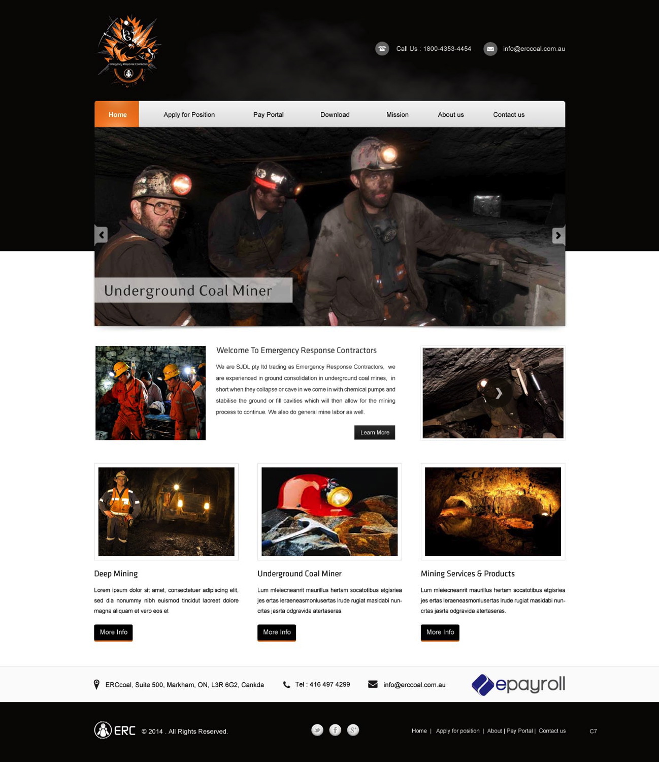 Web Design by pb for Emergency Response Contractors | Design #3254953