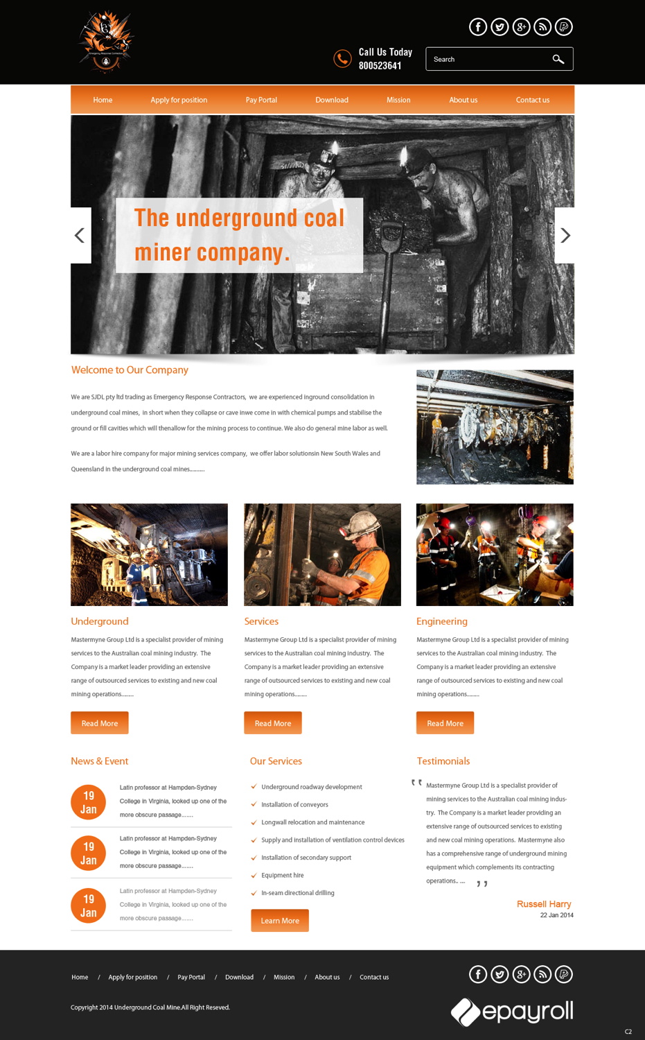Web Design by pb for Emergency Response Contractors | Design #3254958