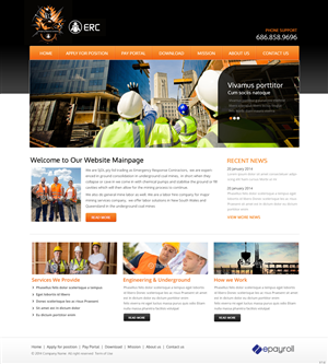 Web Design by pb for Emergency Response Contractors | Design: #3254974