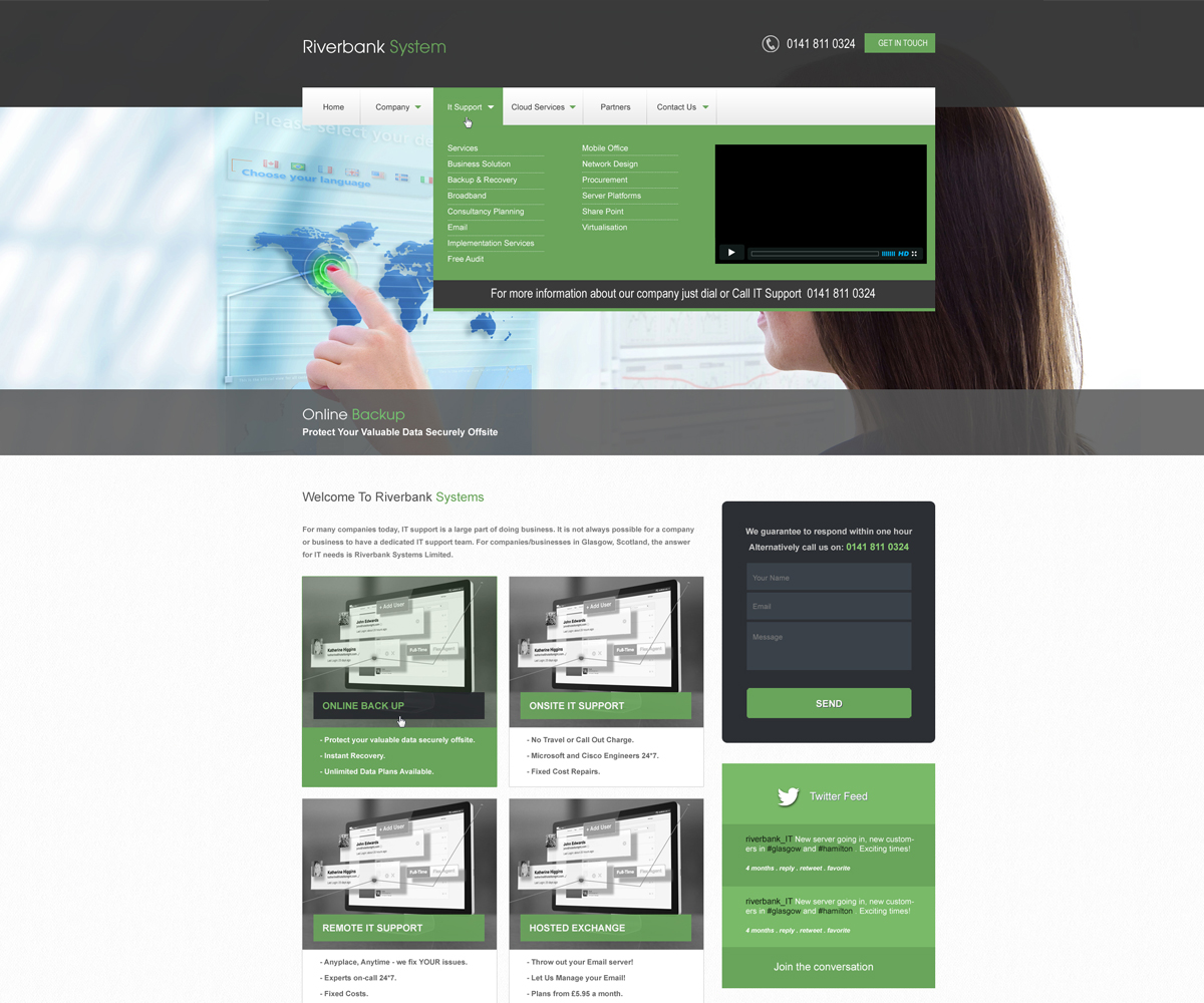 Diseño Web por aarsita para Riverbank Systems | Diseño #3319812