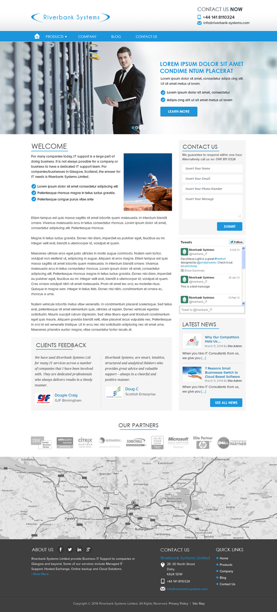 Web Design by Pixeleas for Riverbank Systems | Design #3439244