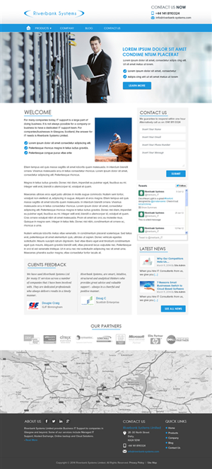 Web Design by Pixeleas for Riverbank Systems | Design: #3439244