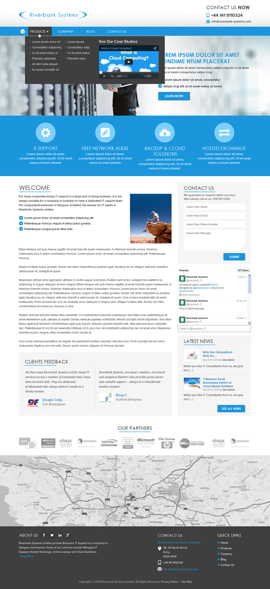 Web Design by Pixeleas for Riverbank Systems | Design #3446459