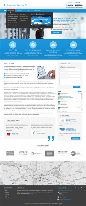 Web Design by Pixeleas for Riverbank Systems | Design: #3452252