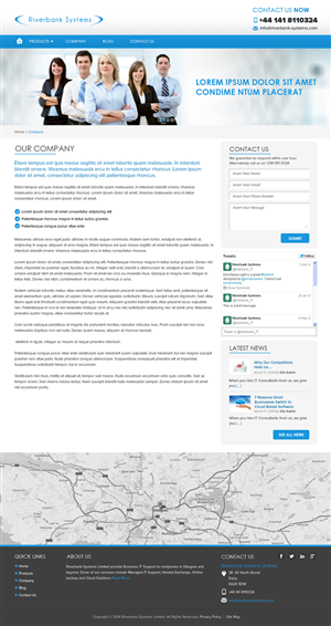 Web Design by Pixeleas for Riverbank Systems | Design: #3460058