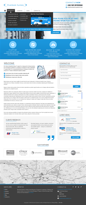 Web Design by Pixeleas for Riverbank Systems | Design: #3486124