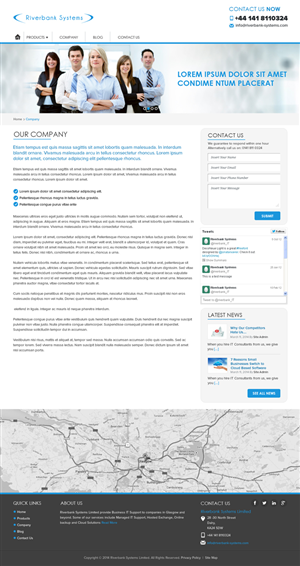 Web Design by Pixeleas for Riverbank Systems | Design: #3486131