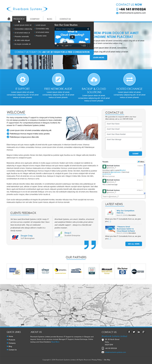 Web Design by Pixeleas for Riverbank Systems | Design: #3497694