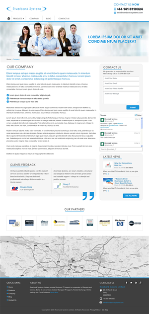 Web Design by Pixeleas for Riverbank Systems | Design: #3497702