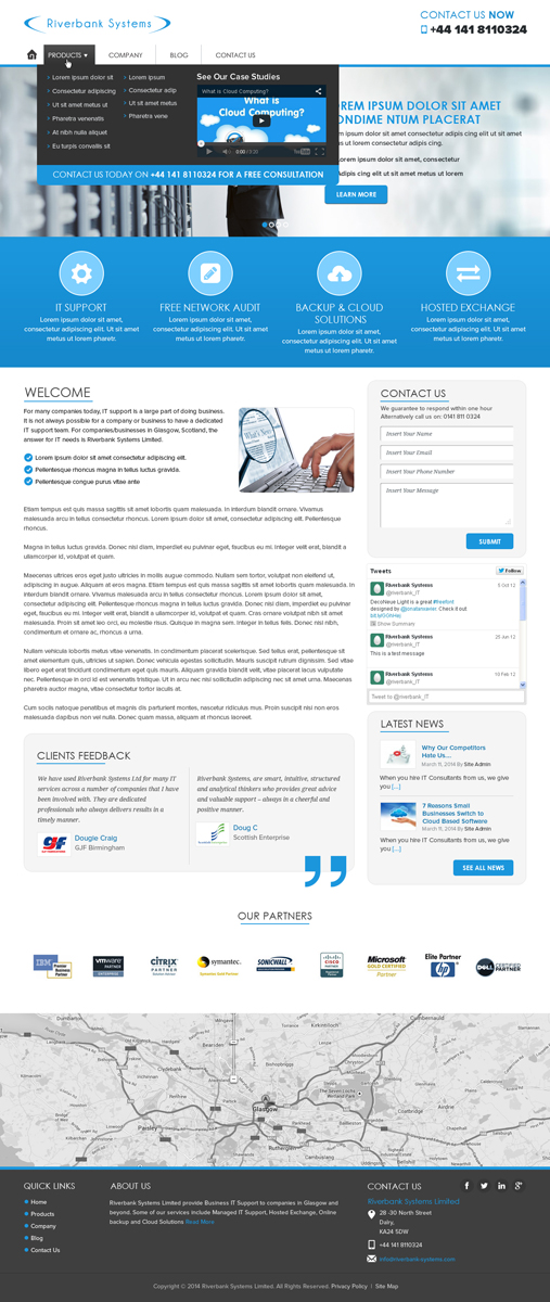 Web Design by Pixeleas for Riverbank Systems | Design #3538428