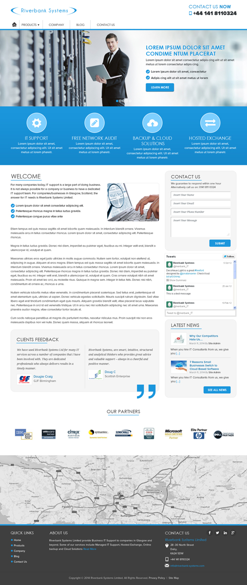 Web Design by Pixeleas for Riverbank Systems | Design #3577813