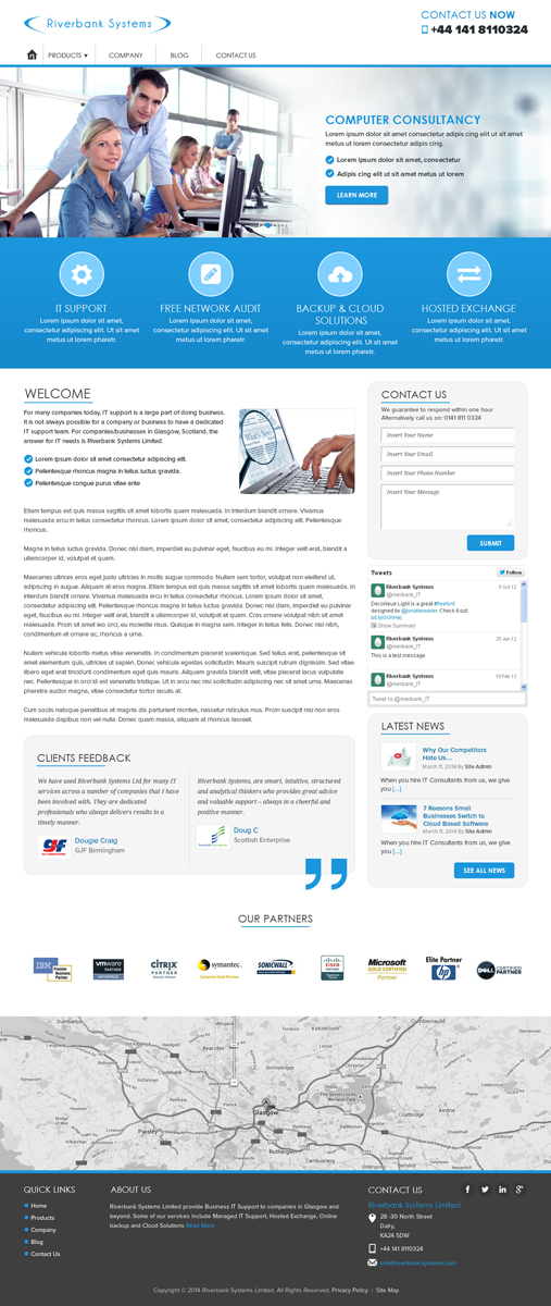 Web Design by Pixeleas for Riverbank Systems | Design #3577816