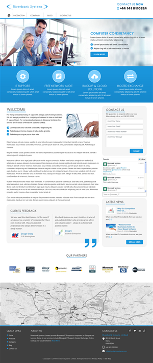 Web Design by Pixeleas for Riverbank Systems | Design: #3577816
