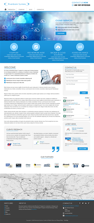 Web Design by Pixeleas for Riverbank Systems | Design: #3577819