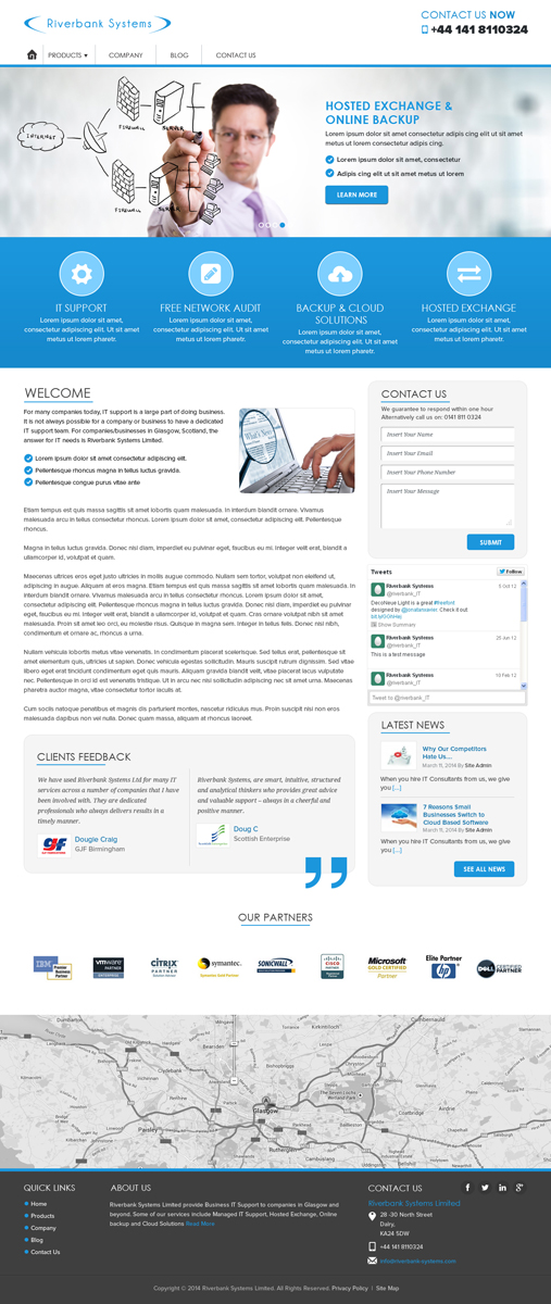 Web Design by Pixeleas for Riverbank Systems | Design #3577821