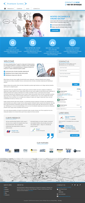 Web Design by Pixeleas for Riverbank Systems | Design: #3577821