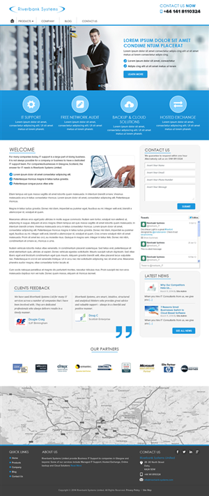 Web Design by Pixeleas for Riverbank Systems | Design: #3583159