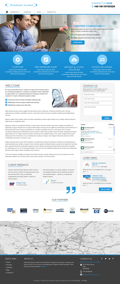 Web Design by Pixeleas for Riverbank Systems | Design #3583165