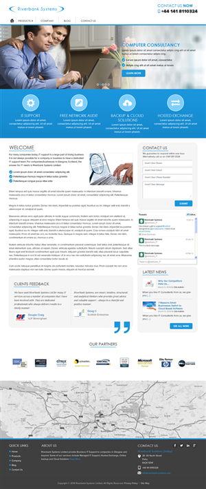 Web Design by Pixeleas for Riverbank Systems | Design: #3583165