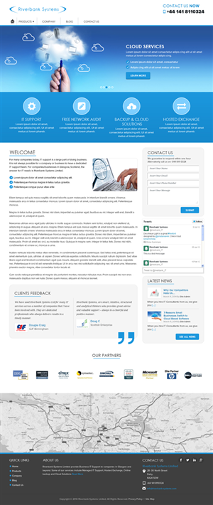 Web Design by Pixeleas for Riverbank Systems | Design: #3583168