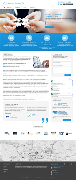 Web Design by Pixeleas for Riverbank Systems | Design: #3583179