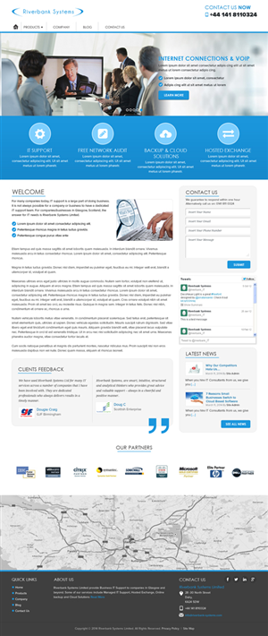 Web Design by Pixeleas for Riverbank Systems | Design: #3583184